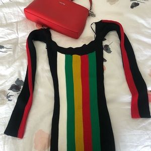 Akira Off shoulder midi dress